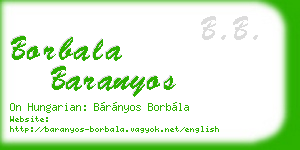 borbala baranyos business card