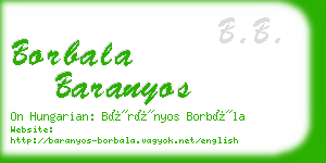 borbala baranyos business card